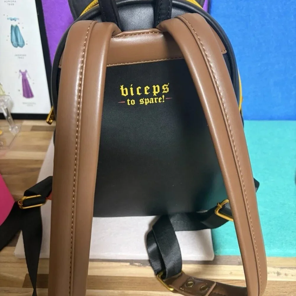 Loungefly Disney Villains Beauty & The Beast Gaston Lenticular Backpack NWOT - Picture 4 of 6